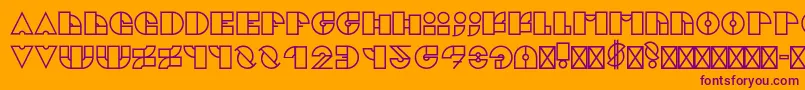 CubikRegular Font – Purple Fonts on Orange Background