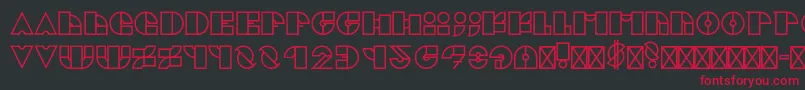 CubikRegular Font – Red Fonts on Black Background
