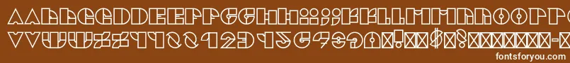 CubikRegular Font – White Fonts on Brown Background