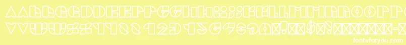 CubikRegular Font – White Fonts on Yellow Background