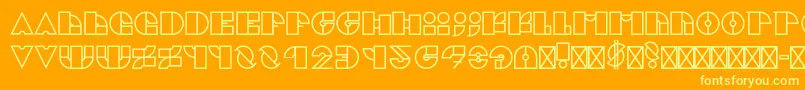 CubikRegular Font – Yellow Fonts on Orange Background