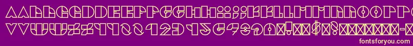 CubikRegular Font – Yellow Fonts on Purple Background