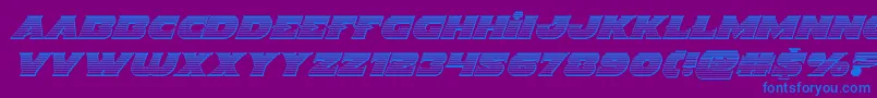 Indigodemonchromeital Font – Blue Fonts on Purple Background