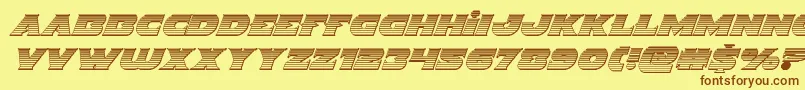 Indigodemonchromeital Font – Brown Fonts on Yellow Background