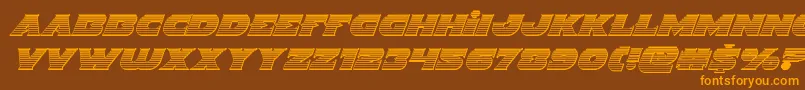 Indigodemonchromeital Font – Orange Fonts on Brown Background