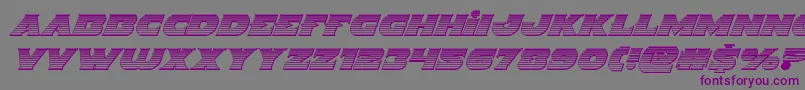 フォントIndigodemonchromeital – 紫色のフォント、灰色の背景