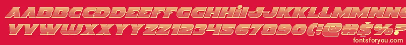 Indigodemonchromeital Font – Yellow Fonts on Red Background