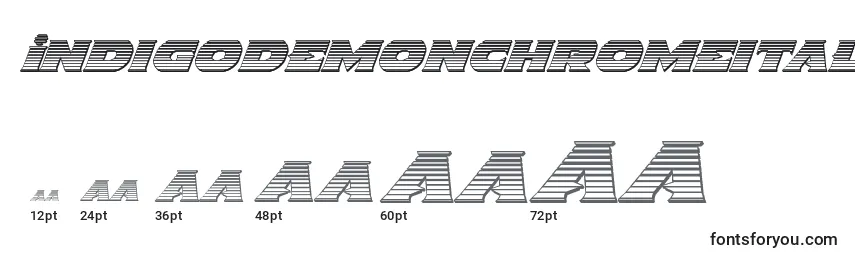 Indigodemonchromeital Font Sizes