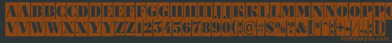 Bodoni4-Schriftart – Braune Schriften auf schwarzem Hintergrund