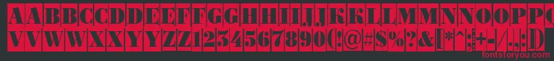 Шрифт Bodoni4 – красные шрифты на чёрном фоне