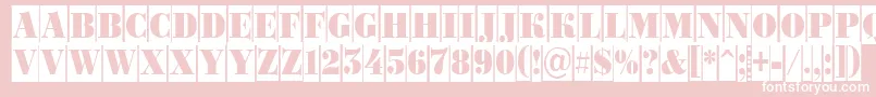Шрифт Bodoni4 – белые шрифты на розовом фоне