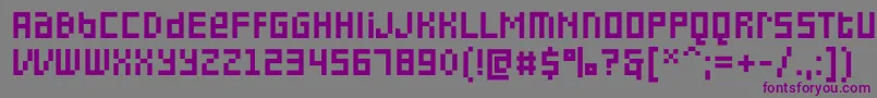 PfonlinethreeproDoubleuni Font – Purple Fonts on Gray Background