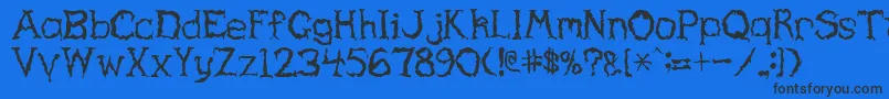 Haunted Font – Black Fonts on Blue Background