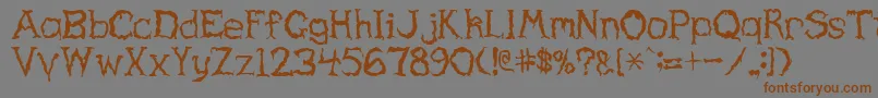 Haunted Font – Brown Fonts on Gray Background