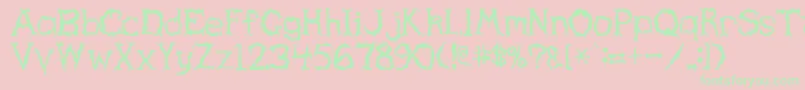 Haunted Font – Green Fonts on Pink Background