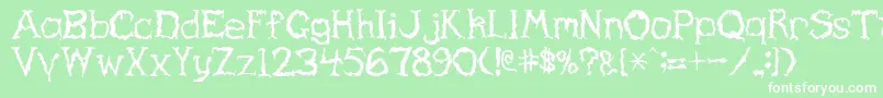 Haunted Font – White Fonts on Green Background