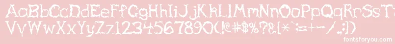 Haunted Font – White Fonts on Pink Background