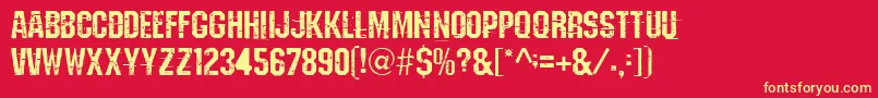 Eordeoghlakat Font – Yellow Fonts on Red Background