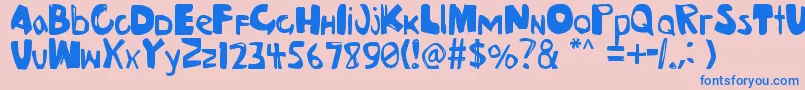 TheHungryGhost Font – Blue Fonts on Pink Background