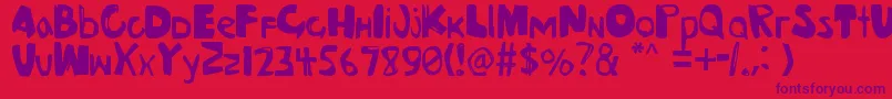 TheHungryGhost-fontti – violetit fontit punaisella taustalla