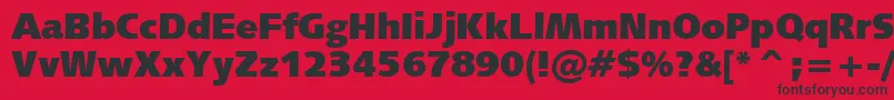 Humanist531UltraBlackBt Font – Black Fonts on Red Background