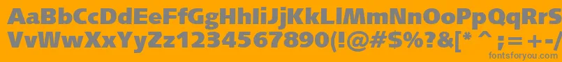 Шрифт Humanist531UltraBlackBt – серые шрифты на оранжевом фоне