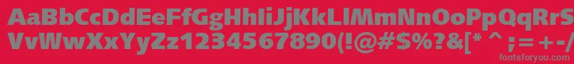 Humanist531UltraBlackBt Font – Gray Fonts on Red Background