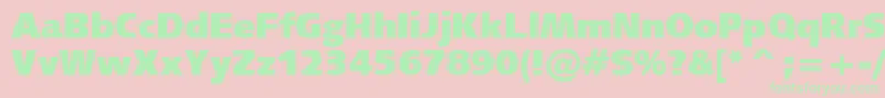 Humanist531UltraBlackBt Font – Green Fonts on Pink Background