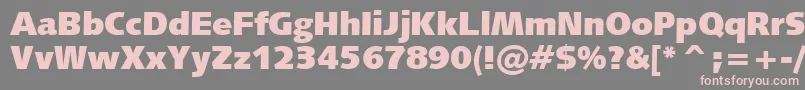 Humanist531UltraBlackBt Font – Pink Fonts on Gray Background