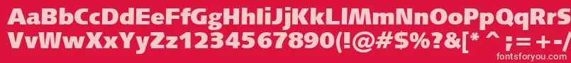 Humanist531UltraBlackBt Font – Pink Fonts on Red Background