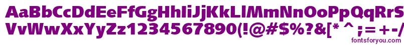 Humanist531UltraBlackBt Font – Purple Fonts on White Background