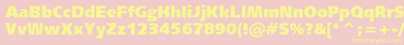 Humanist531UltraBlackBt Font – Yellow Fonts on Pink Background