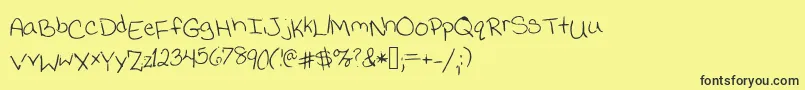 Jessicaprint Font – Black Fonts on Yellow Background