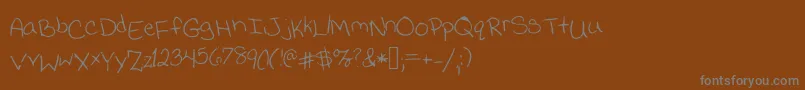 Jessicaprint Font – Gray Fonts on Brown Background