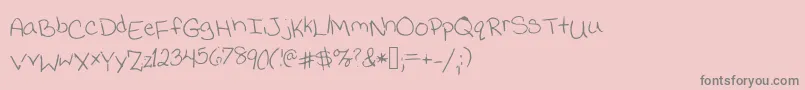 Jessicaprint Font – Gray Fonts on Pink Background