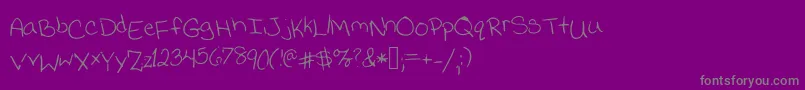 Jessicaprint Font – Gray Fonts on Purple Background