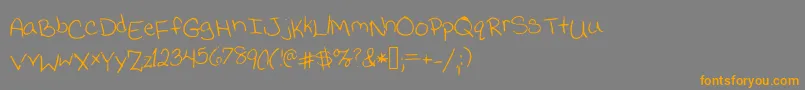 Jessicaprint Font – Orange Fonts on Gray Background