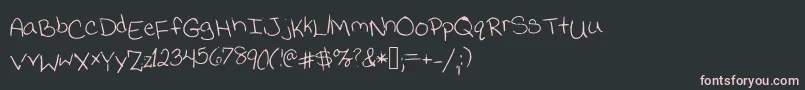 Jessicaprint Font – Pink Fonts on Black Background