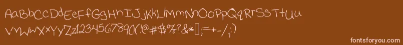 Jessicaprint Font – Pink Fonts on Brown Background
