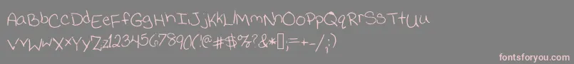 Jessicaprint Font – Pink Fonts on Gray Background