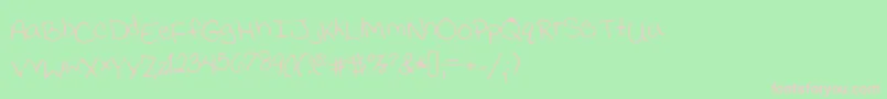 Jessicaprint Font – Pink Fonts on Green Background