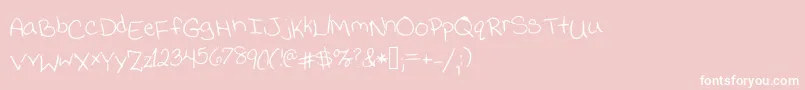 Jessicaprint Font – White Fonts on Pink Background