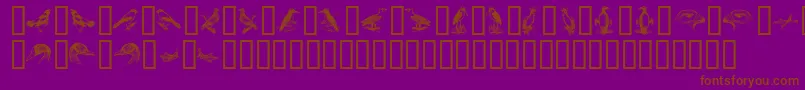 BirdsA Font – Brown Fonts on Purple Background