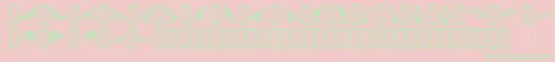 BirdsA Font – Green Fonts on Pink Background