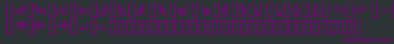 Czcionka BirdsA – fioletowe czcionki na czarnym tle