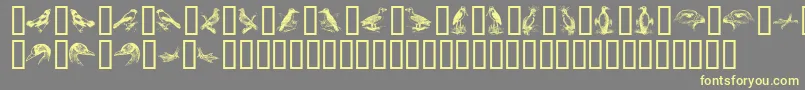 BirdsA-fontti – keltaiset fontit harmaalla taustalla