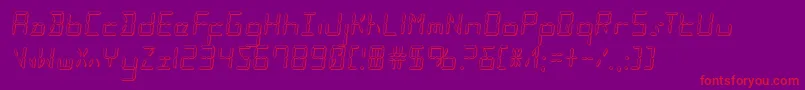 Ledsled3D Font – Red Fonts on Purple Background