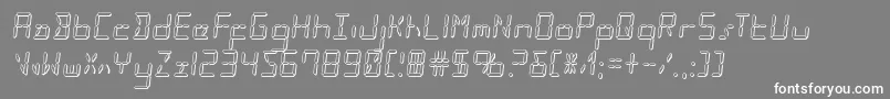 フォントLedsled3D – 灰色の背景に白い文字