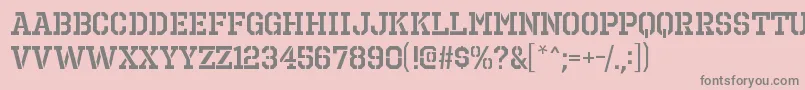 OctinprisonsbRegular-Schriftart – Graue Schriften auf rosa Hintergrund