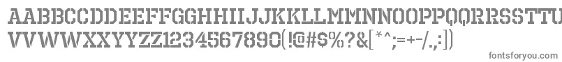 フォントOctinprisonsbRegular – 白い背景に灰色の文字